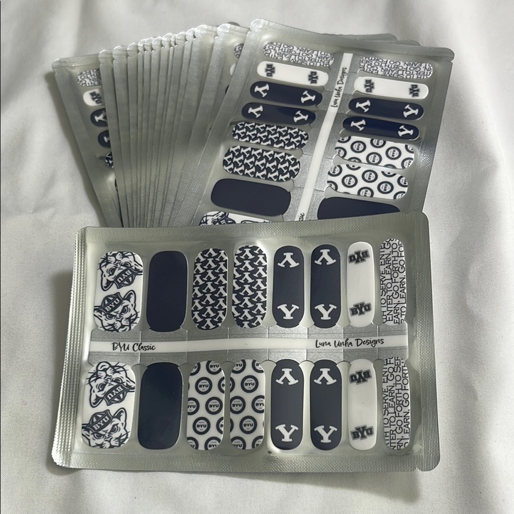BYU Nail Wraps - Navy - 20 pieces bulk
